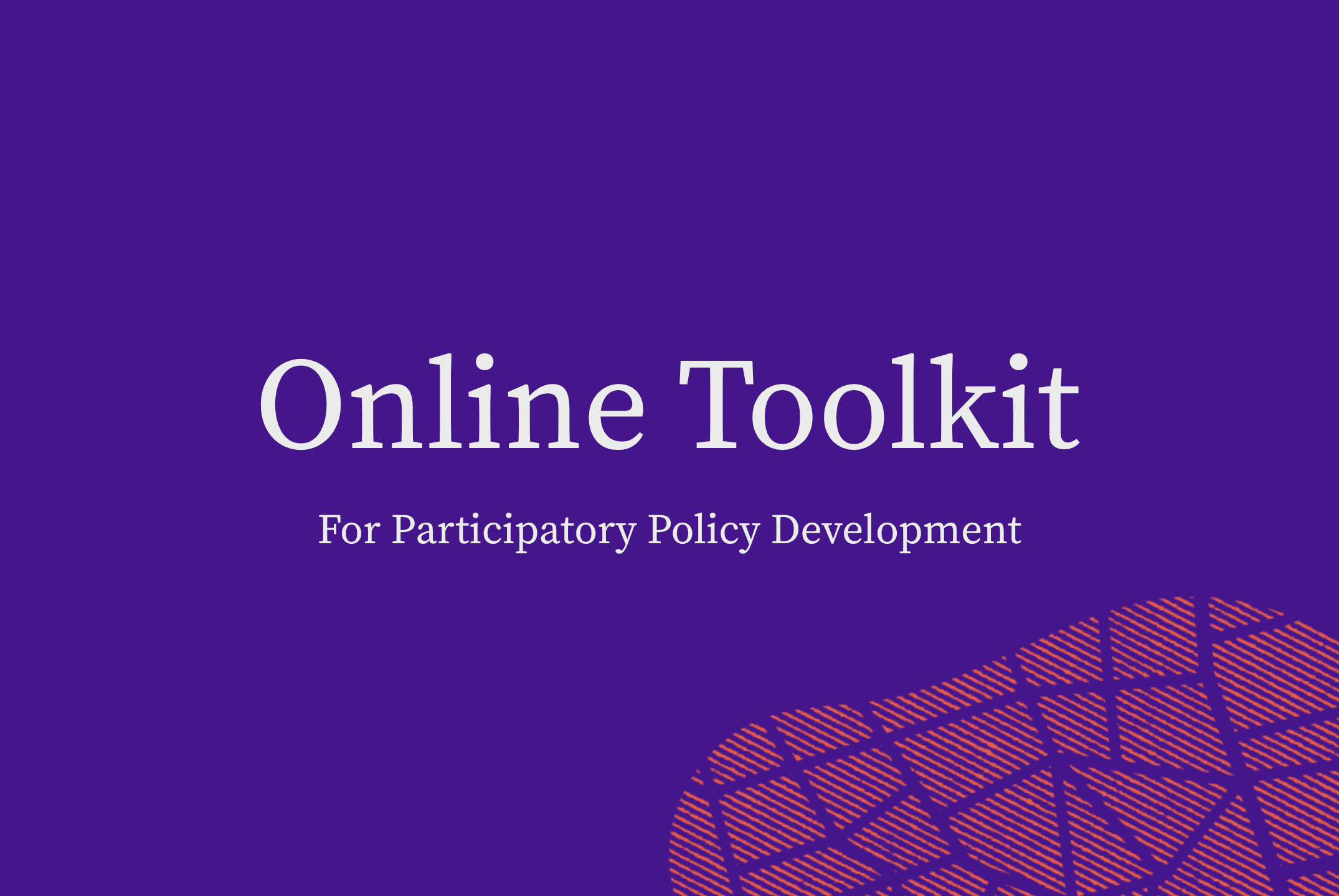 Toolkit on participatory policy making
